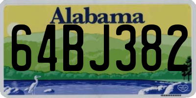 AL license plate 64BJ382