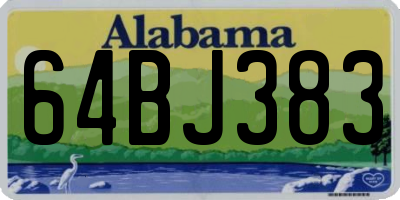 AL license plate 64BJ383