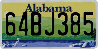 AL license plate 64BJ385