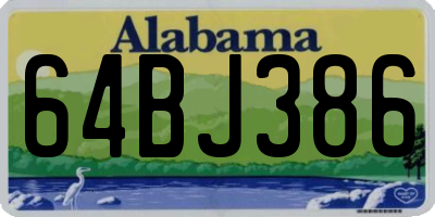 AL license plate 64BJ386