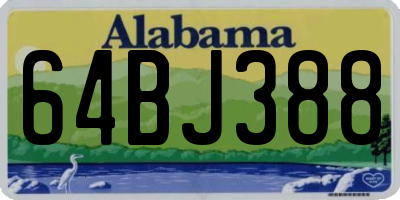 AL license plate 64BJ388