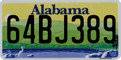 AL license plate 64BJ389