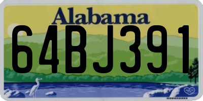 AL license plate 64BJ391