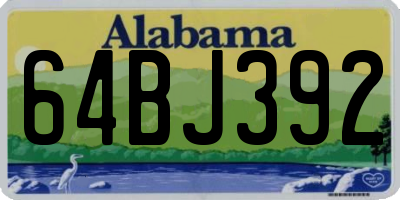 AL license plate 64BJ392