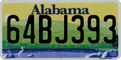 AL license plate 64BJ393