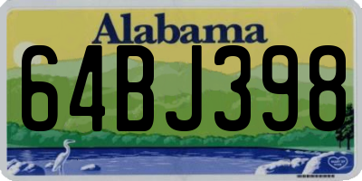 AL license plate 64BJ398