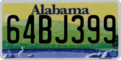 AL license plate 64BJ399