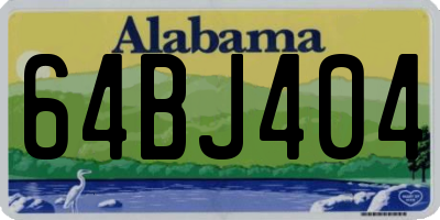 AL license plate 64BJ404