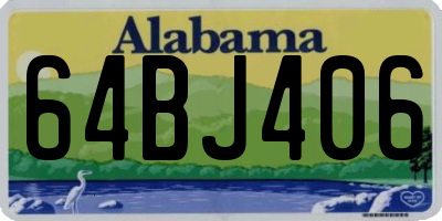 AL license plate 64BJ406