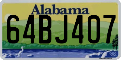 AL license plate 64BJ407