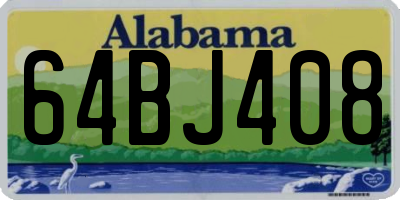 AL license plate 64BJ408