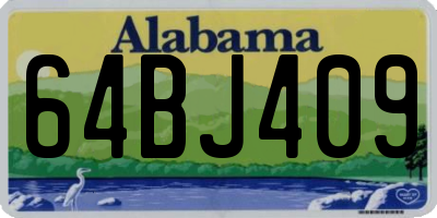 AL license plate 64BJ409