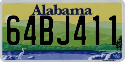 AL license plate 64BJ411