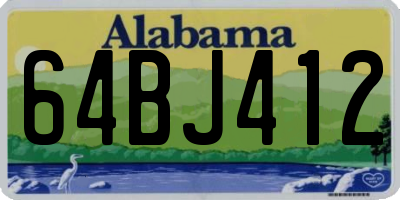 AL license plate 64BJ412