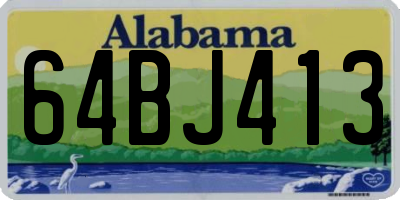 AL license plate 64BJ413
