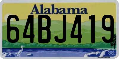 AL license plate 64BJ419
