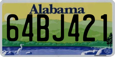 AL license plate 64BJ421