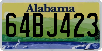 AL license plate 64BJ423