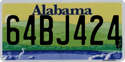 AL license plate 64BJ424