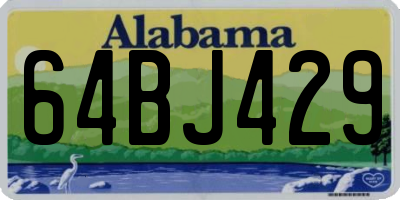 AL license plate 64BJ429