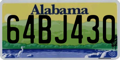 AL license plate 64BJ430