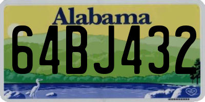 AL license plate 64BJ432