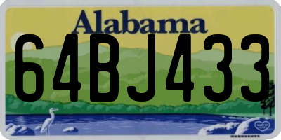 AL license plate 64BJ433
