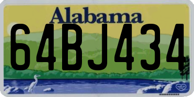 AL license plate 64BJ434