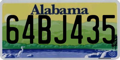 AL license plate 64BJ435