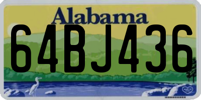 AL license plate 64BJ436