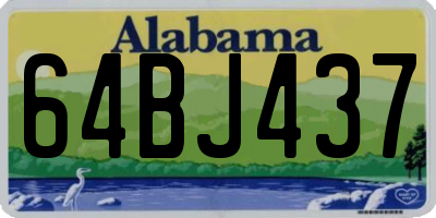 AL license plate 64BJ437
