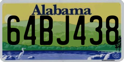 AL license plate 64BJ438