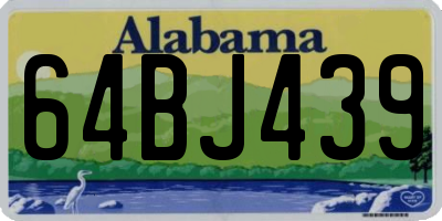 AL license plate 64BJ439