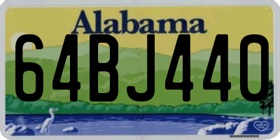 AL license plate 64BJ440