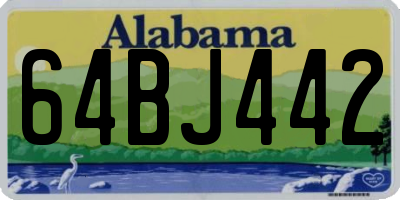 AL license plate 64BJ442