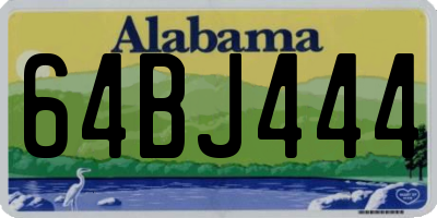 AL license plate 64BJ444