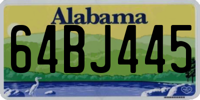 AL license plate 64BJ445