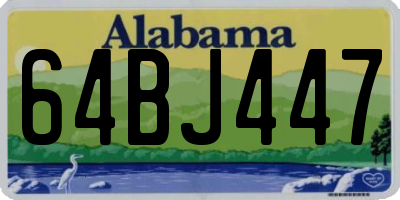 AL license plate 64BJ447