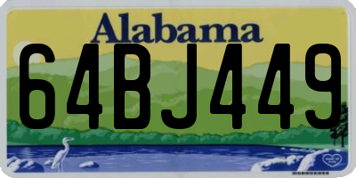 AL license plate 64BJ449