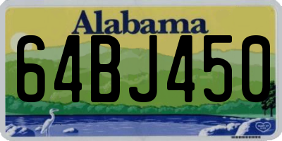 AL license plate 64BJ450