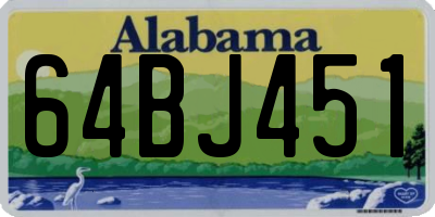 AL license plate 64BJ451