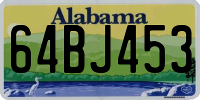 AL license plate 64BJ453