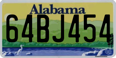 AL license plate 64BJ454