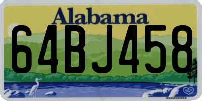 AL license plate 64BJ458