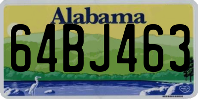 AL license plate 64BJ463