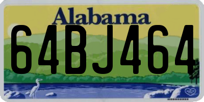 AL license plate 64BJ464