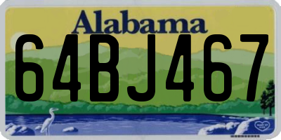 AL license plate 64BJ467