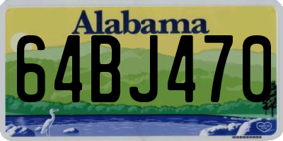 AL license plate 64BJ470