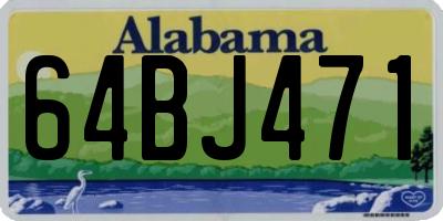 AL license plate 64BJ471