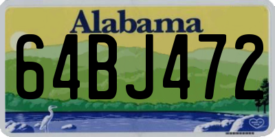 AL license plate 64BJ472